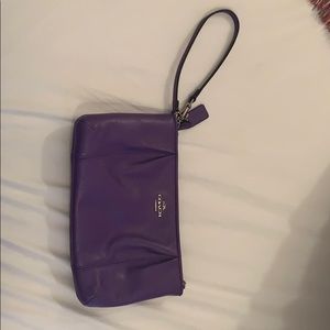 Coach leather wristlet
